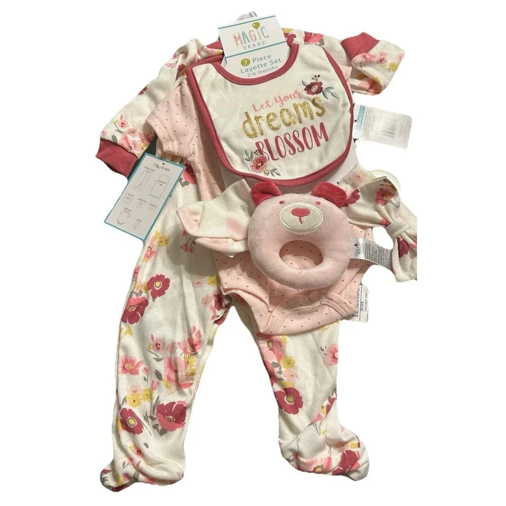 Baby Girl 6 Piece Gift Set Size 3-6 Months NWT - Picture 2 of 3